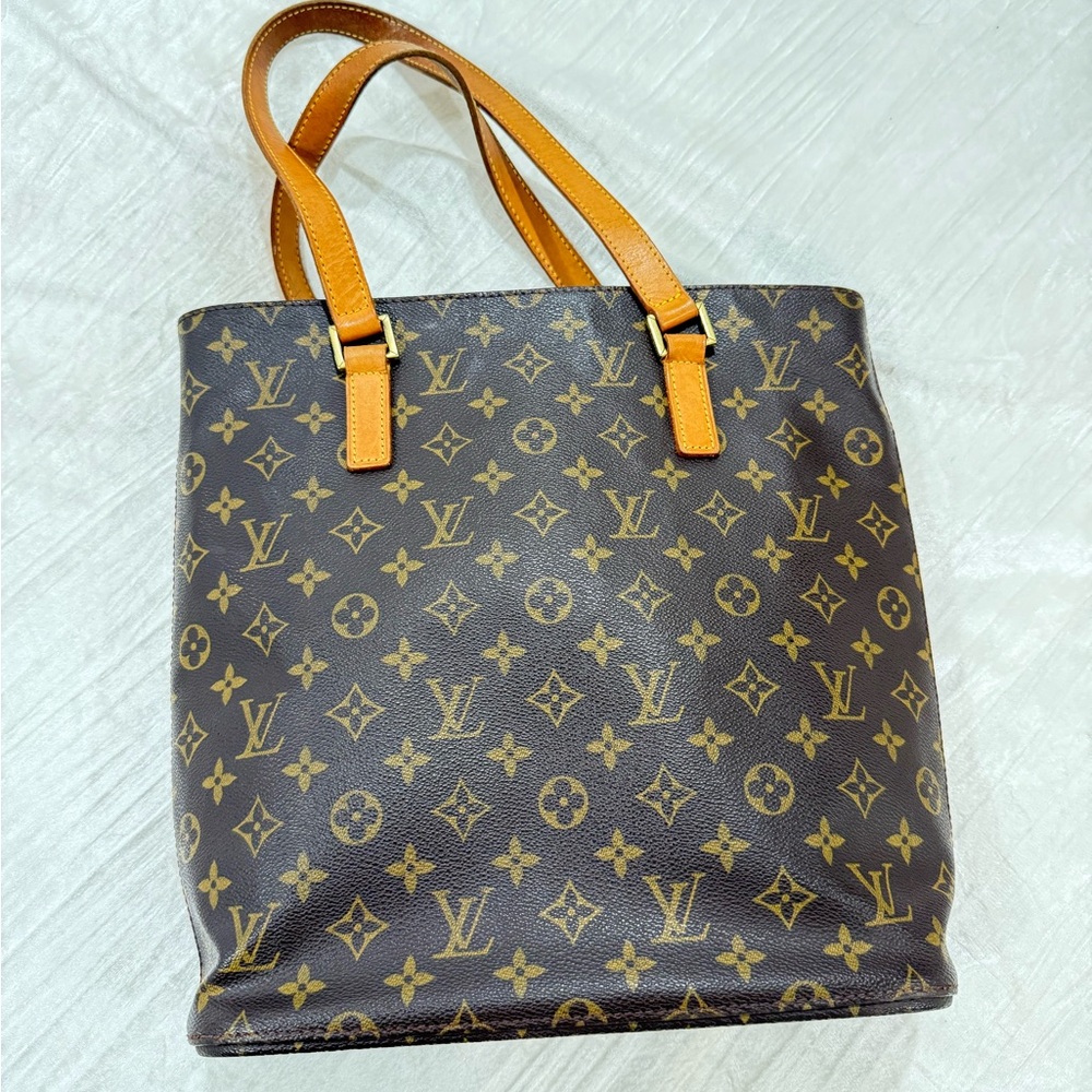 Louis Vuitton Brown and Tan Monogram Tote authentic